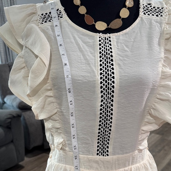 FAVLUX Ivory Ruffled Asymmetrical Dress - Picture 7 of 12